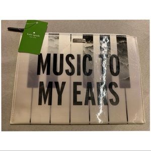 Kate Spade Piano Keys Zippered Pouch